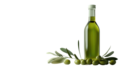 Wine bottles and wine results on a white background 