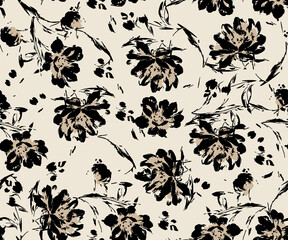 Flowers patterns. Seamless texture backdrop.