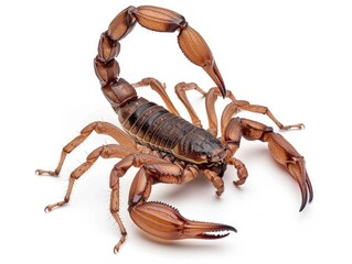 Emperor Scorpion, Isolated on White. A Dangerous Poisonous Arachnid with Scorpio-Like Features
