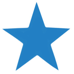 3d blue star