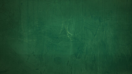 Green blank dirty chalkboard education, back to school background - Empty blackboard texture with chalk