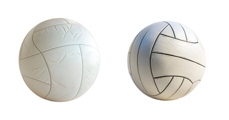 Modern and classic volleyball ball set: a close-up view, Isolated on Transparent Background, PNG