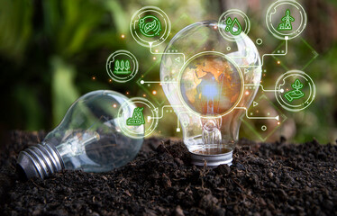 Environmental technology concept ECO sustainable development goals
