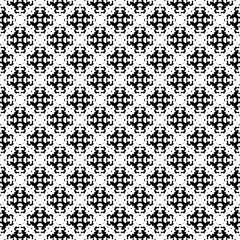 Black and white seamless abstract pattern. Background and backdrop. Grayscale ornamental design.