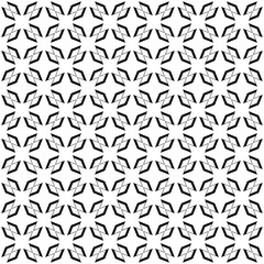 Black and white seamless abstract pattern. Background and backdrop. Grayscale ornamental design.