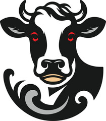 cow logo template vector 