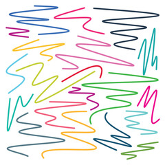 Vector doodle hand drawn pencil line strokes