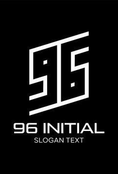 initial 96 idea vector logo design