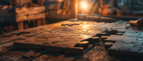 In the stillness of a dim workshop, the idea box's puzzle is completed with a single, satisfying click, 3D illustration