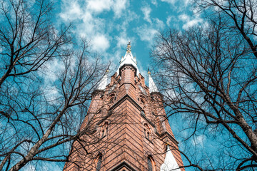 Low angle view of church against sky - Powered by Adobe