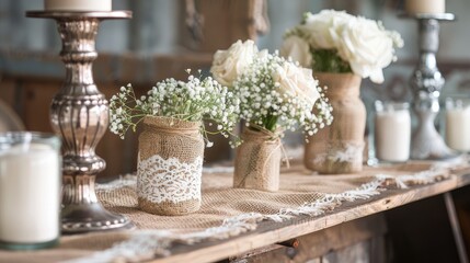 Wedding Decor with Burlap - a rough durable fabric,