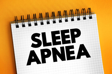 Sleep Apnea - condition in which your breathing stops and restarts many times while you sleep, text...