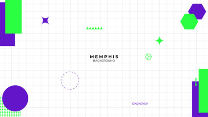 abstract geometric background with memphis elements retro style