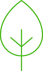 Green Leaf Line Minimal Icon. Eco, bio, natural, vegan icon. Vector illustration. Minimalist logo Vector illustration Design.
