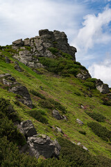 Mount Vukhaty Kamin in the Carpathians of Ukraine.