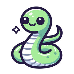 Cute baby snake vector illustration