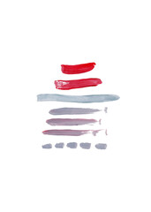 Banner of colorful lines with acrylic flat brush