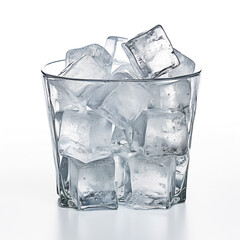 Obraz premium ice cube bucket white backround сreated with Generative Ai