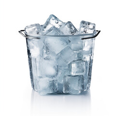 ice cube bucket white backround сreated with Generative Ai
