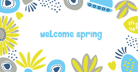 Cheerful Spring Greeting Floral Design - 775208017