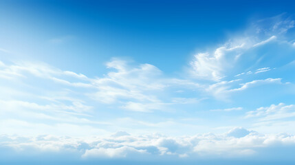 Fototapeta premium Clear blue sky and white clouds