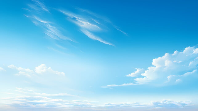 Clear blue sky and white clouds