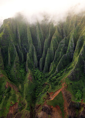 Aerial view of Na Pali Coast, Kauai Island, Hawaii - 775210474