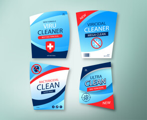 Free vector bactericidal cleaner labels