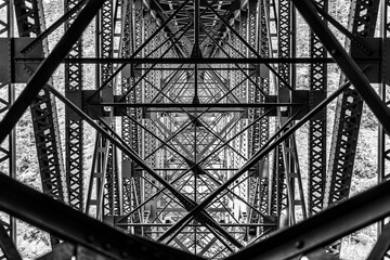 Under Landmark Bridge BW 4