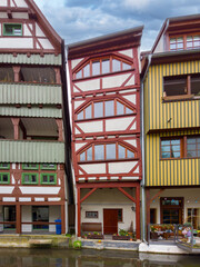 Alte Fachwerkhäuser im Fischerviertel, Ulm, Baden-Württemberg, Deutschland - 775213616