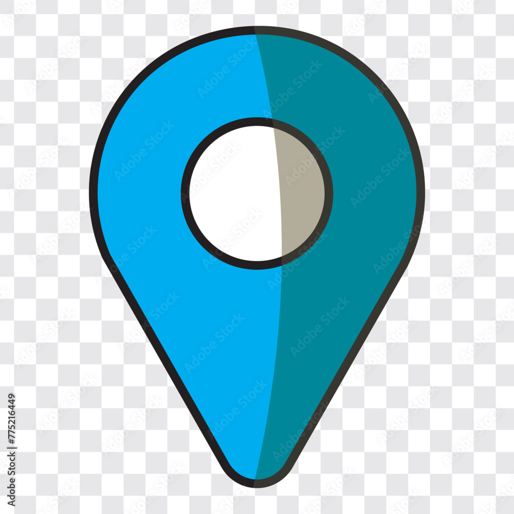 Poster blue address pin icon set. location pin icon. map pin place marker. gps marker button with shadow. 1