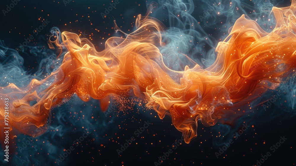 Sticker Fire that can be formed into shapes and objects, solid color background, 4k, ultra hd