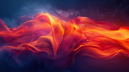 Fire that can be formed into shapes and objects, solid color background, 4k, ultra hd - obrazy, fototapety, plakaty