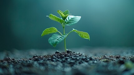 Plants that can talk, telling stories about their growth, solid color background, 4k, ultra hd - obrazy, fototapety, plakaty