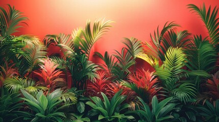 Plants that can move around, exploring the world around them, solid color background, 4k, ultra hd