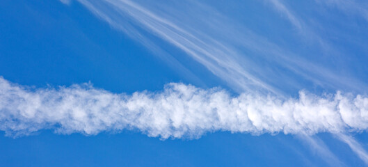 Blue Sky with white clouds. Abstract backdrop for wallpaper . - 775223427