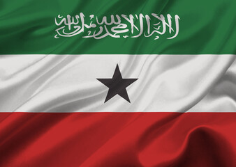 Somaliland flag waving in the wind.