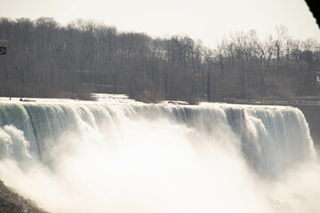 Beautiful Niagara Falls. Horseshoe Falls from the Canadian side in spring