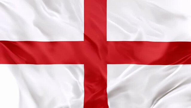 The national England waving flag in 3d background.