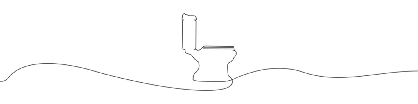 recommend clip art: Bowl icon line continuous drawing vector. One line Bowl icon vector background. toilet icon. Continuous outline of a toilet icon.