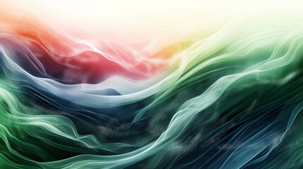 Smooth abstract background with silky waves, Abstract wavy flowing background, Colorful flowing gradient waves background, Colorful organic wavy swirl textured banner, AI generated - obrazy, fototapety, plakaty