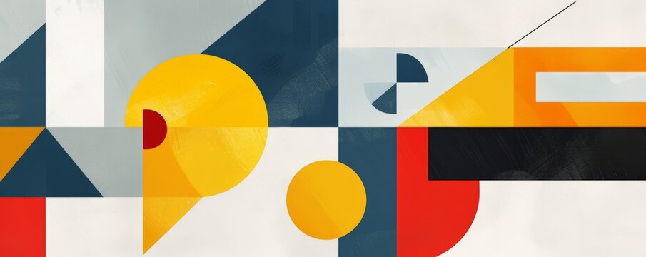 Abstract geometric background with bold shapes and colors