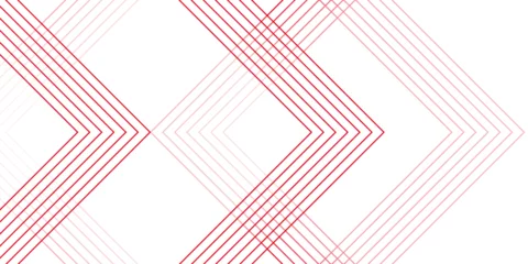Fotobehang Abstract RED Stripes background design with layers of Geometric shapes. Geometric background with squares. Template for branding business ,wallpaper , banner, template.  © Sanatçi