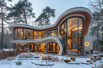 Innovative forest living: Art Nouveau house blending style and sustainability