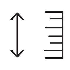adjustable height icon set. adjust length vector symbol. size adjustment arrow sign. - obrazy, fototapety, plakaty