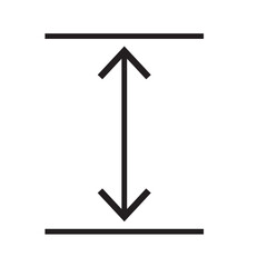 adjustable height icon set. adjust length vector symbol. size adjustment arrow sign. - obrazy, fototapety, plakaty