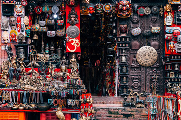 souvenir shop at kathmandu street, nepal - 775237640