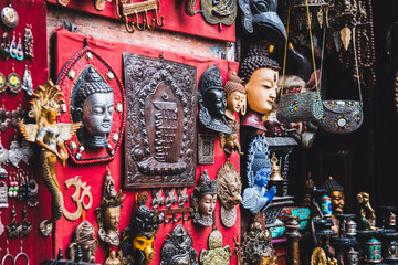 souvenir shop at kathmandu street, nepal - 775237822