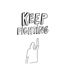 feminism poster. hand lettering for your design