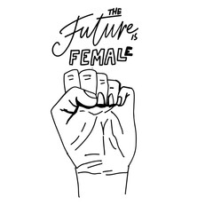 feminism poster. hand lettering for your design